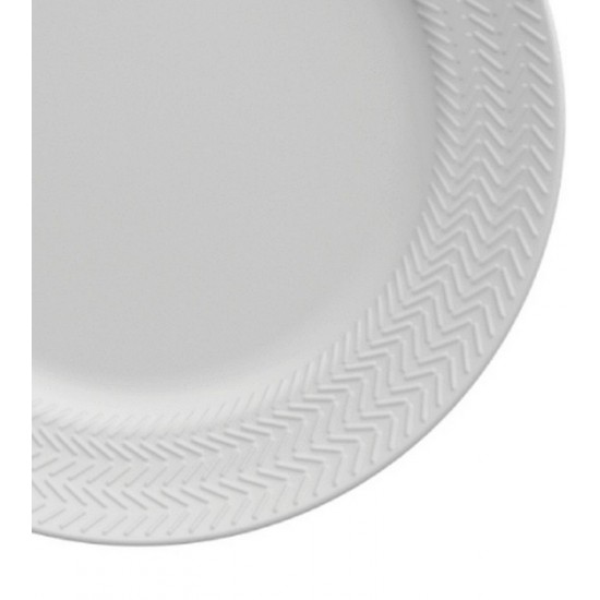 Prato Para Sobremesa 20,5cm Chevron Porcelana Germer